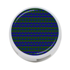 Split Diamond Blue Green Woven Fabric 4-port Usb Hub (one Side) by Mariart