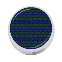 Split Diamond Blue Green Woven Fabric 4-port Usb Hub (two Sides)  by Mariart