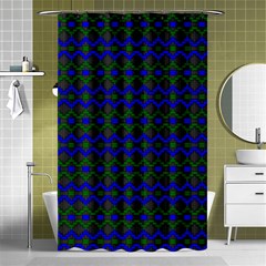 Split Diamond Blue Green Woven Fabric Shower Curtain 48  X 72  (small)  by Mariart