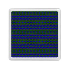 Split Diamond Blue Green Woven Fabric Memory Card Reader (square)  by Mariart