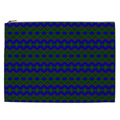 Split Diamond Blue Green Woven Fabric Cosmetic Bag (xxl)  by Mariart