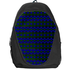 Split Diamond Blue Green Woven Fabric Backpack Bag by Mariart