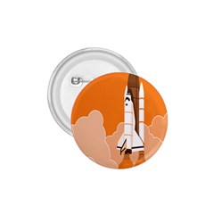 Rocket Space Ship Orange 1 75  Buttons by Mariart