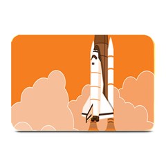 Rocket Space Ship Orange Plate Mats by Mariart