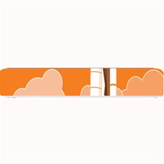 Rocket Space Ship Orange Small Bar Mats by Mariart