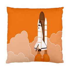 Rocket Space Ship Orange Standard Cushion Case (one Side) by Mariart