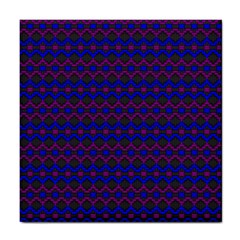 Split Diamond Blue Purple Woven Fabric Tile Coasters by Mariart