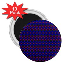 Split Diamond Blue Purple Woven Fabric 2 25  Magnets (10 Pack)  by Mariart