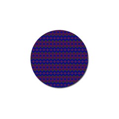 Split Diamond Blue Purple Woven Fabric Golf Ball Marker by Mariart