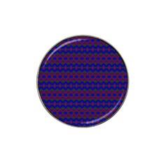 Split Diamond Blue Purple Woven Fabric Hat Clip Ball Marker (10 Pack) by Mariart