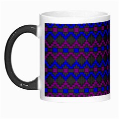 Split Diamond Blue Purple Woven Fabric Morph Mugs by Mariart