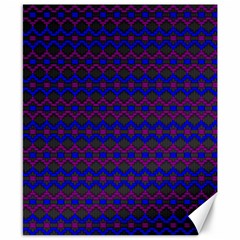 Split Diamond Blue Purple Woven Fabric Canvas 8  X 10  by Mariart