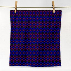 Split Diamond Blue Purple Woven Fabric Face Towel by Mariart