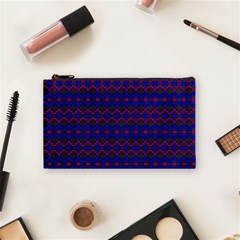 Split Diamond Blue Purple Woven Fabric Cosmetic Bag (small)  by Mariart