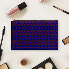 Split Diamond Blue Purple Woven Fabric Cosmetic Bag (medium)  by Mariart