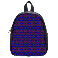 Split Diamond Blue Purple Woven Fabric School Bags (small)  by Mariart