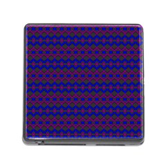 Split Diamond Blue Purple Woven Fabric Memory Card Reader (square) by Mariart