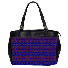 Split Diamond Blue Purple Woven Fabric Office Handbags (2 Sides)  by Mariart