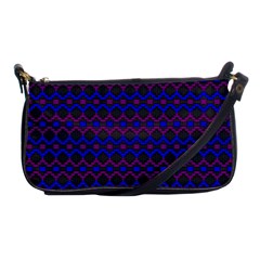 Split Diamond Blue Purple Woven Fabric Shoulder Clutch Bags by Mariart