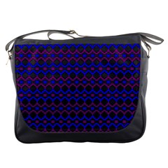 Split Diamond Blue Purple Woven Fabric Messenger Bags by Mariart