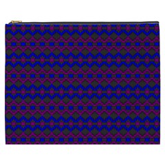 Split Diamond Blue Purple Woven Fabric Cosmetic Bag (xxxl)  by Mariart