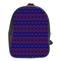 Split Diamond Blue Purple Woven Fabric School Bags (xl)  by Mariart