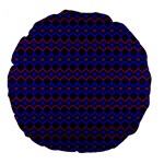 Split Diamond Blue Purple Woven Fabric Large 18  Premium Flano Round Cushions Front