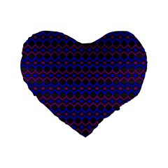 Split Diamond Blue Purple Woven Fabric Standard 16  Premium Flano Heart Shape Cushions by Mariart