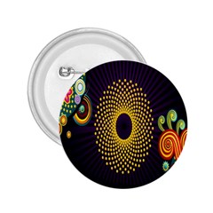 Polka Dot Circle Leaf Flower Floral Yellow Purple Red Star 2 25  Buttons by Mariart