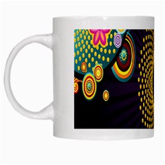 Polka Dot Circle Leaf Flower Floral Yellow Purple Red Star White Mugs