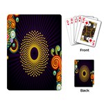 Polka Dot Circle Leaf Flower Floral Yellow Purple Red Star Playing Card Back