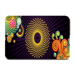 Polka Dot Circle Leaf Flower Floral Yellow Purple Red Star Plate Mats