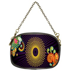 Polka Dot Circle Leaf Flower Floral Yellow Purple Red Star Chain Purses (one Side)  by Mariart