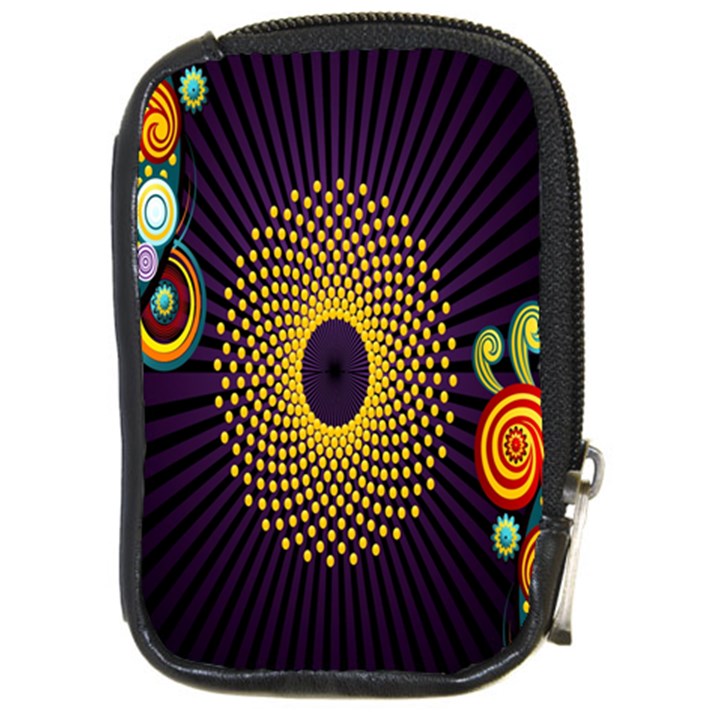 Polka Dot Circle Leaf Flower Floral Yellow Purple Red Star Compact Camera Cases