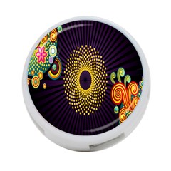 Polka Dot Circle Leaf Flower Floral Yellow Purple Red Star 4-port Usb Hub (one Side) by Mariart