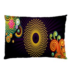 Polka Dot Circle Leaf Flower Floral Yellow Purple Red Star Pillow Case (Two Sides)