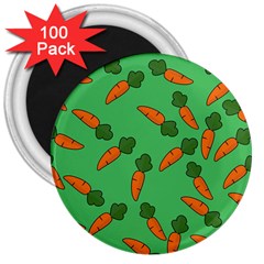 Carrot Pattern 3  Magnets (100 Pack) by Valentinaart