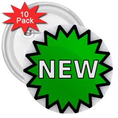 New Icon Sign 3  Buttons (10 pack) 