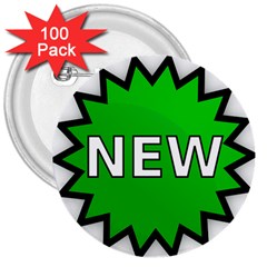 New Icon Sign 3  Buttons (100 pack) 