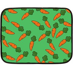 Carrot Pattern Fleece Blanket (mini) by Valentinaart