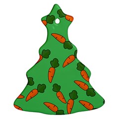 Carrot Pattern Christmas Tree Ornament (two Sides) by Valentinaart