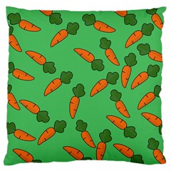 Carrot Pattern Large Cushion Case (one Side) by Valentinaart