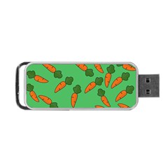 Carrot Pattern Portable Usb Flash (two Sides) by Valentinaart