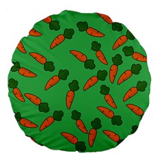 Carrot Pattern Large 18  Premium Flano Round Cushions by Valentinaart