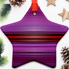 Stripes Line Red Purple Ornament (Star)