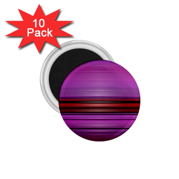 Stripes Line Red Purple 1.75  Magnets (10 pack) 