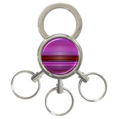 Stripes Line Red Purple 3-Ring Key Chains