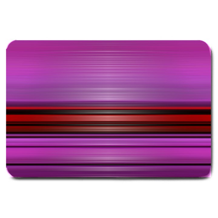 Stripes Line Red Purple Large Doormat 