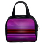 Stripes Line Red Purple Classic Handbags (2 Sides) Front