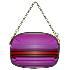 Stripes Line Red Purple Chain Purses (two Sides)  by Mariart